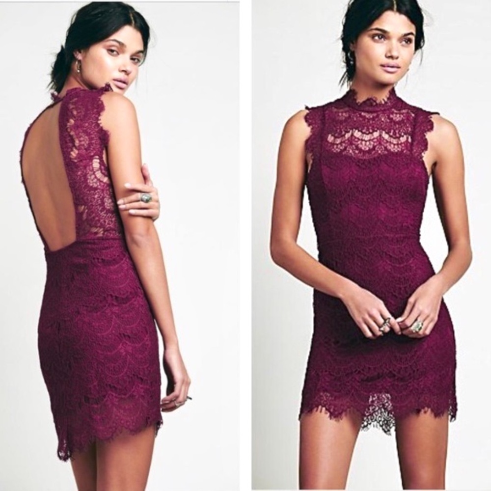 NWT FREE PEOPLE INTIMATELY DAYDREAM LACE BODYCON DRESS M